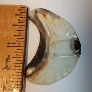 Hand Carved Natural Stone Bird with outstretched Wings Pendant Bead  Pretty